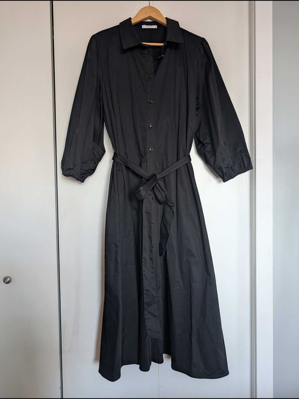 Ricki's Black Maxi Shirt Dress with Tie Waist